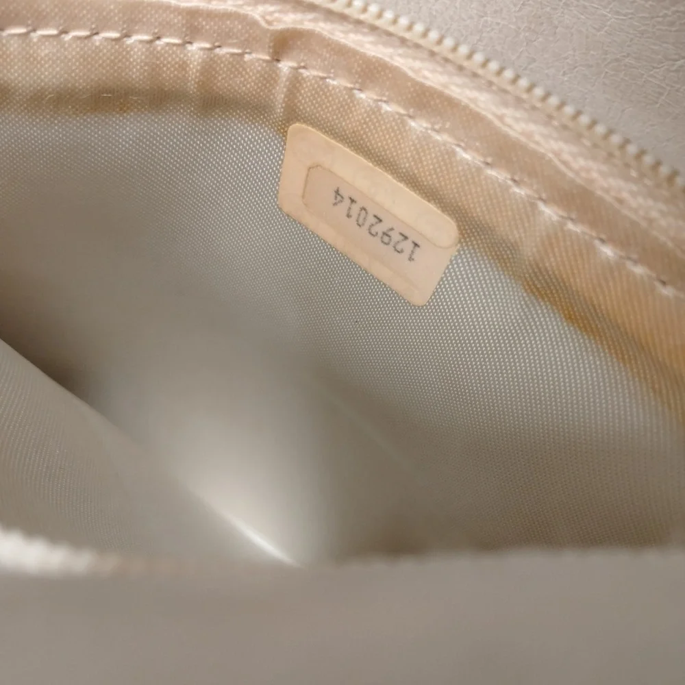 Chanel White Lamb Skin Bag